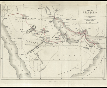 A historic map of the Arabian Peninsula